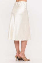 Load image into Gallery viewer, Satin Slip Midi Skirt | Light Butter
