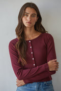 The Elsie Cardigan | Burgundy