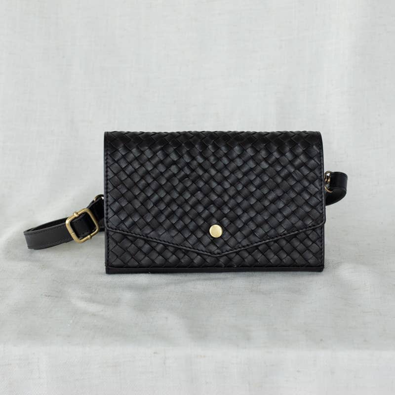 Dimarco Woven Crossbody Bag | Black