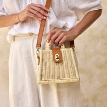 Load image into Gallery viewer, Ivory Rattan Petite Handbag
