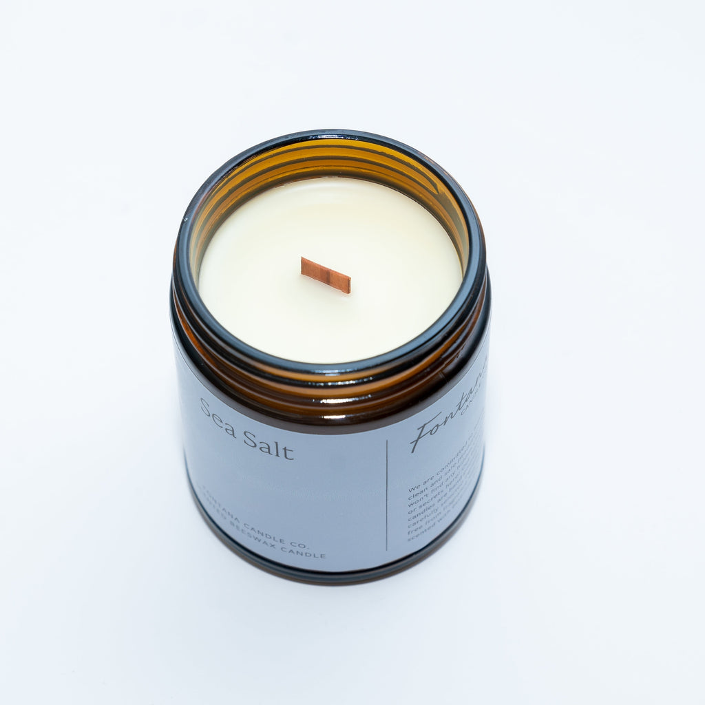 Fontana Beeswax Essential Oil Candle | Sea Salt