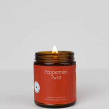 Load image into Gallery viewer, Fontana Candle Co. Peppermint Twist Essential Oil Natural Beeswax Jar Candle
