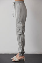 Load image into Gallery viewer, Crescent Brooklyn Satin Cargo Joggers
