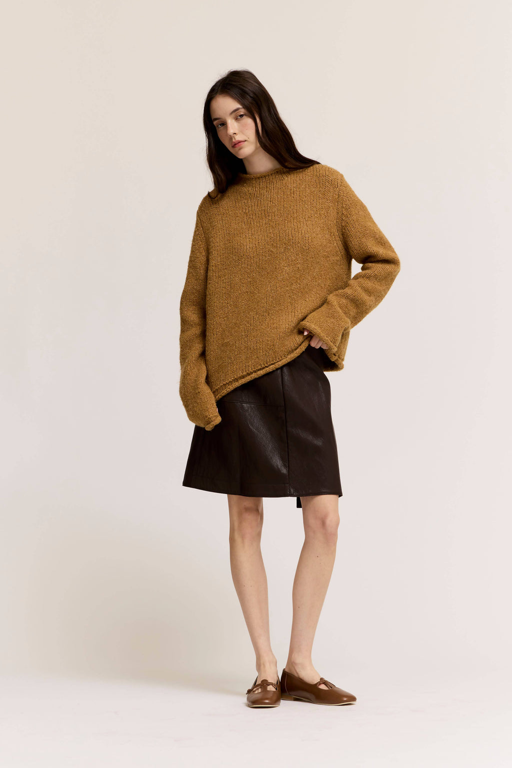The Sienna Rolled Edge Sweater