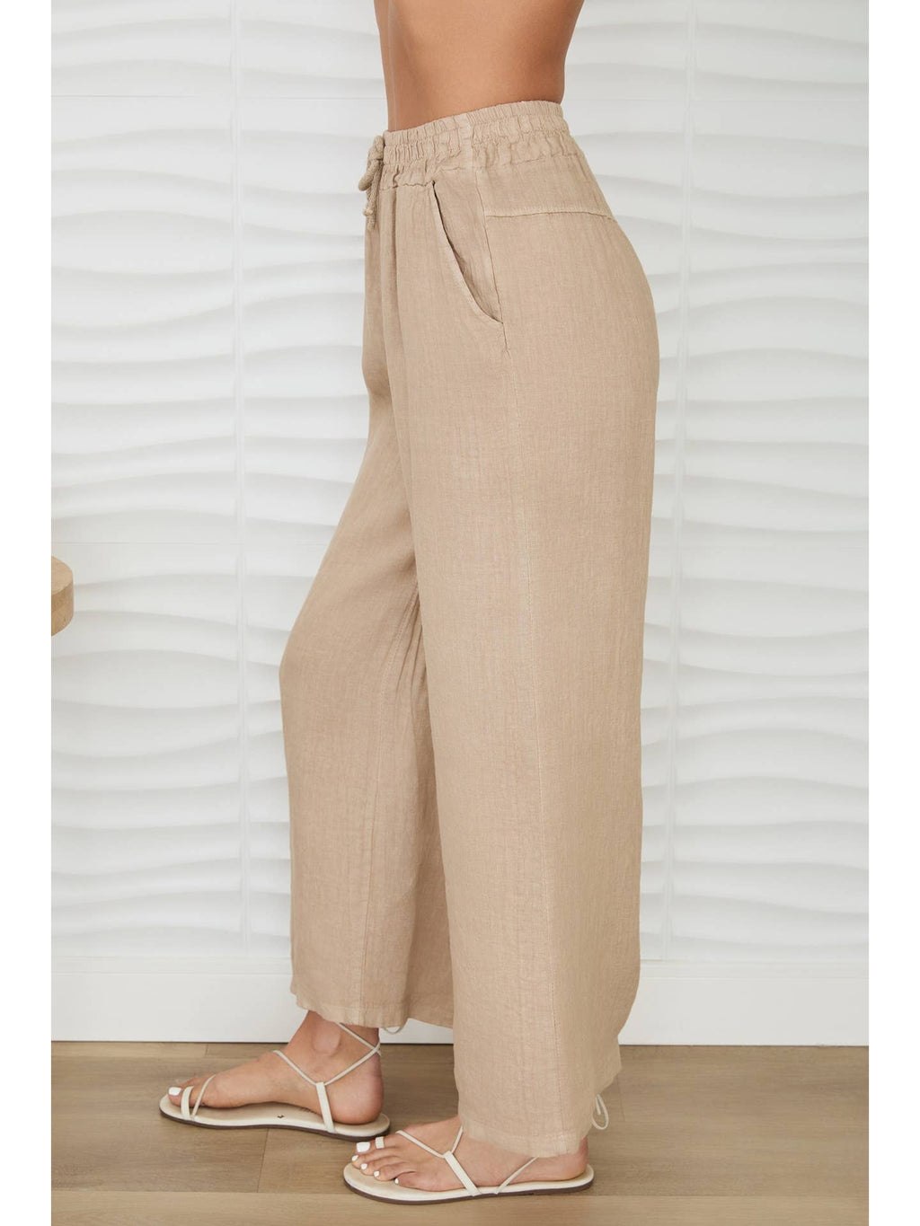 Portofino Linen Pants | Earth Beige