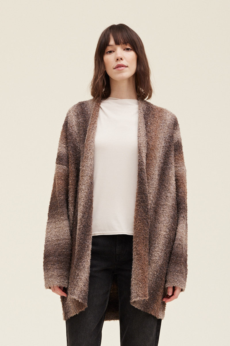 Grade & Gather Ombre Open Cardigan