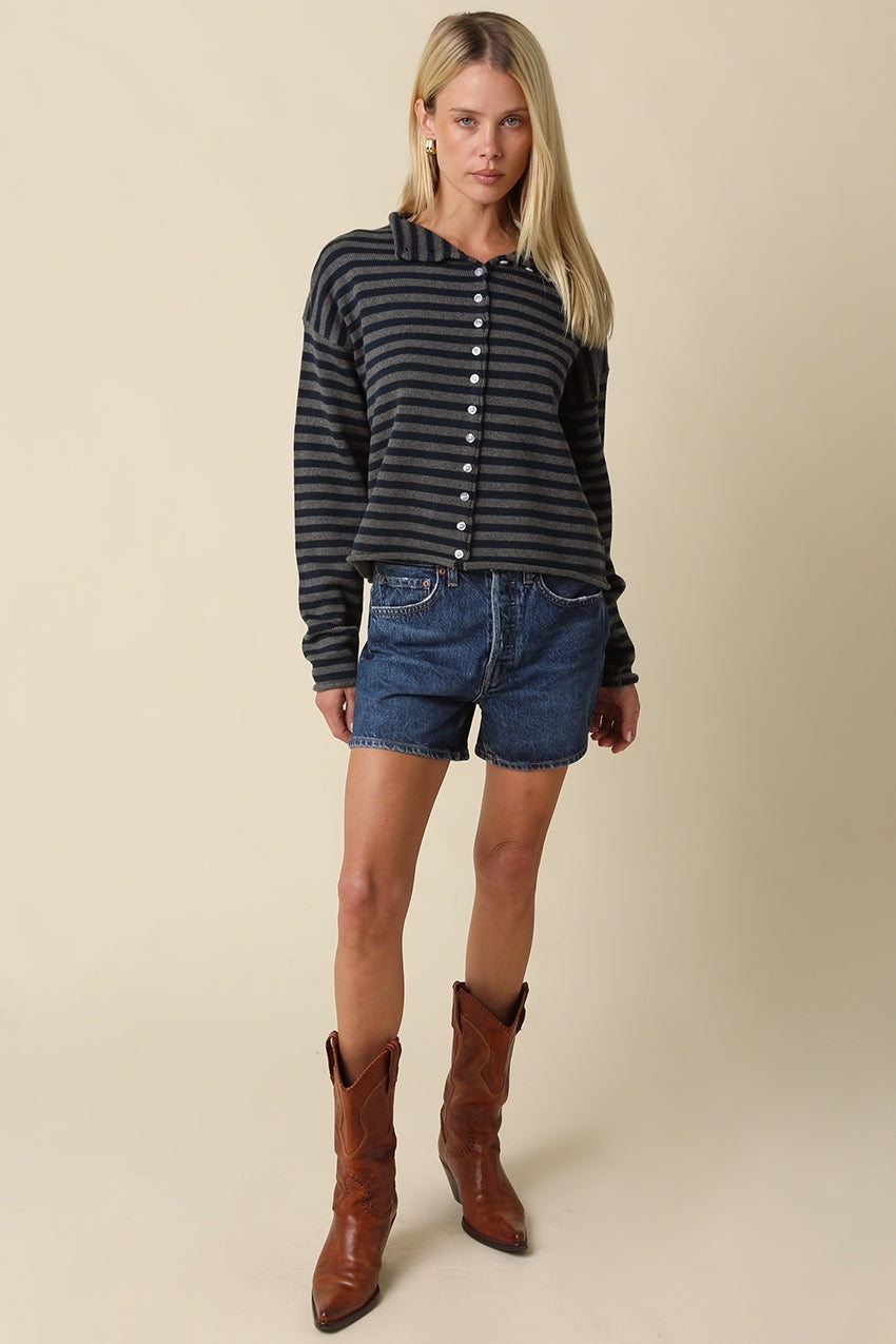 Elina Striped Collar Sweater