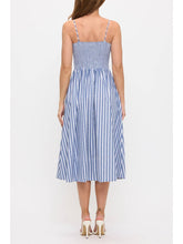 Load image into Gallery viewer, Fit &amp; Flare Striped Midi Dress

