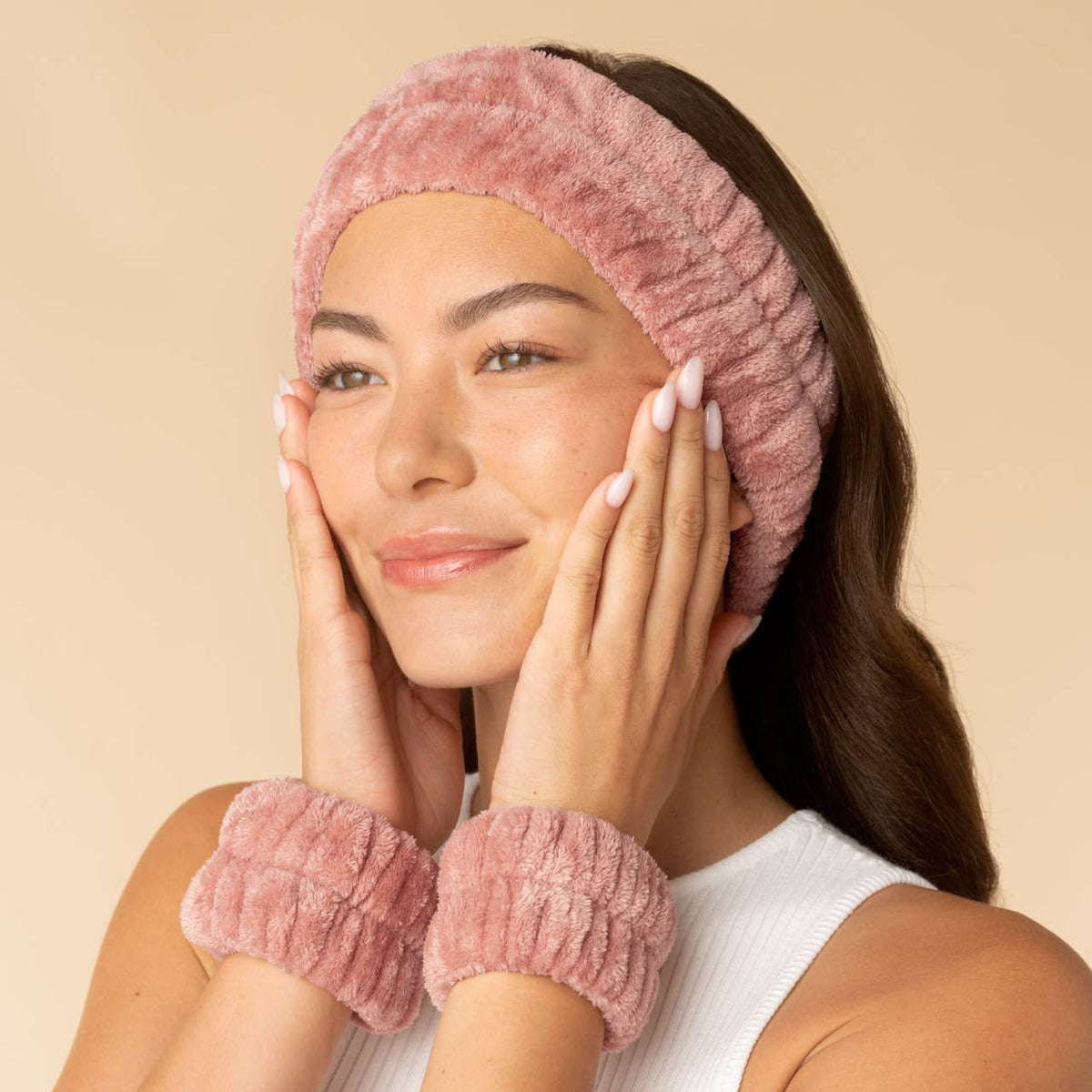 Spa Headband and Wristlets 3pc Set | Terracotta