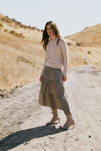 Load image into Gallery viewer, Gingham Tiered Skirt | Chestnut
