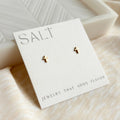 Tiny Cross Studs | 18k Gold