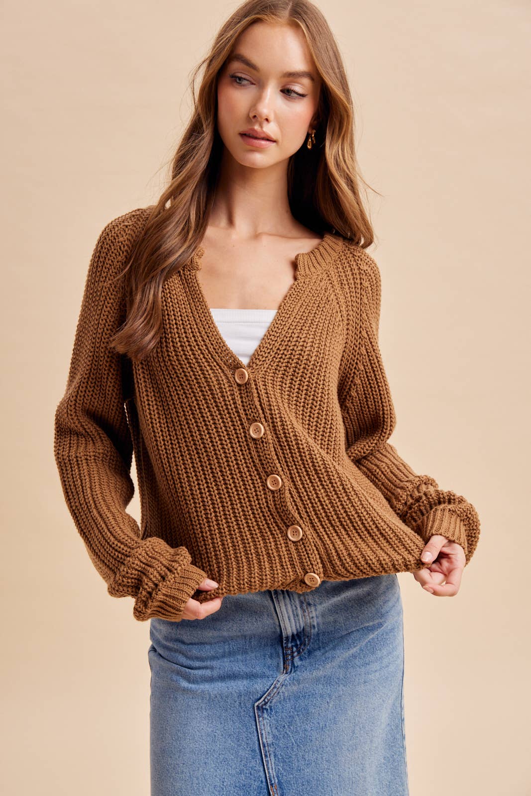Maplewood Chunky Knit Raglan Cardigan