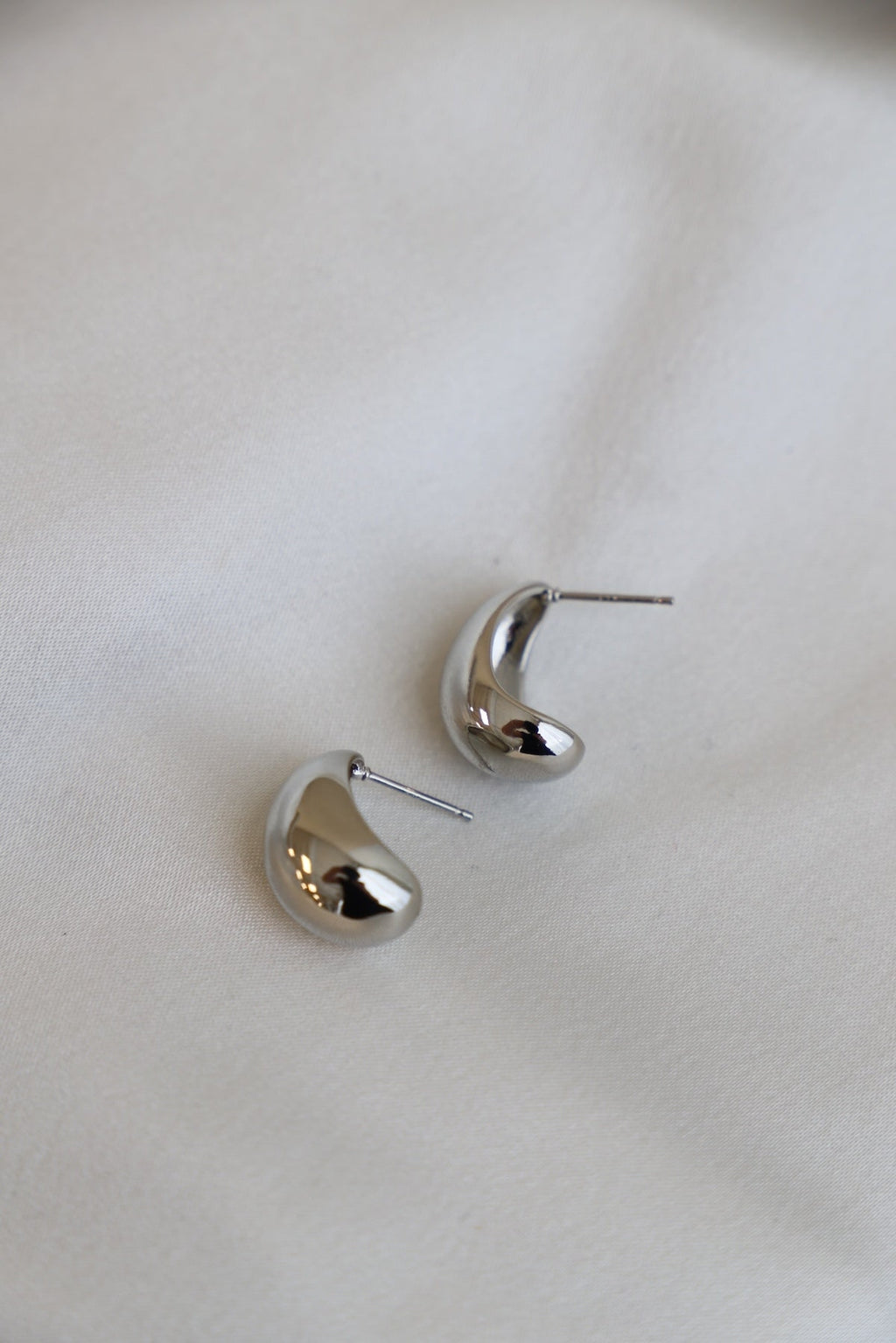 Bonnie Chunky Teardrop Studs | Silver