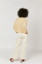 Load image into Gallery viewer, The Aberdeen Ecru Wide Leg Jean High Rise Crop Jean
