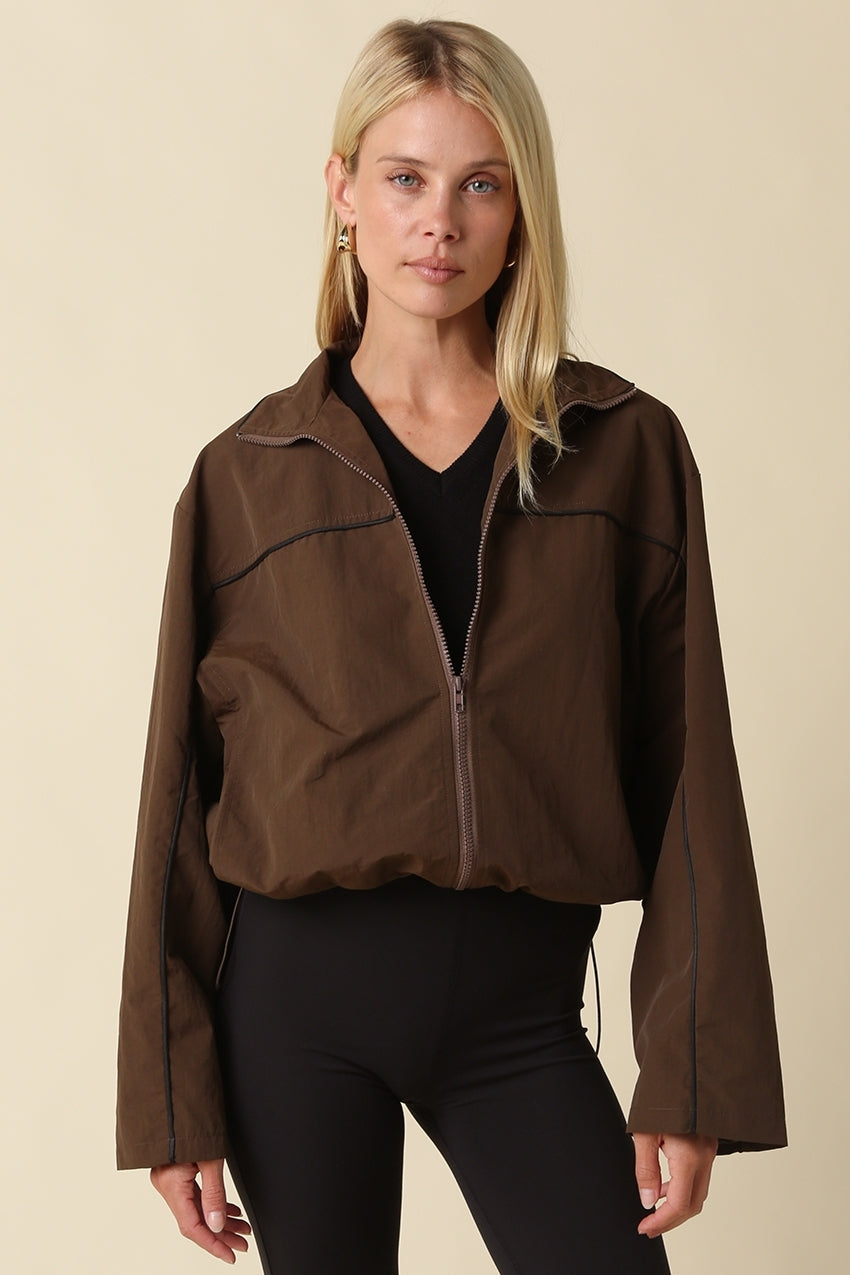 Alina Piped Zip-Up Jacket