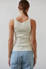 Load image into Gallery viewer, Crescent Bria Off White Knit Sweater Tank
