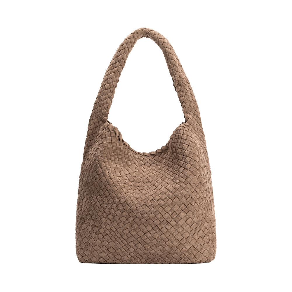 Melie Bianco Johanna Suede Vegan Shoulder Bag | Clay