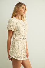 Load image into Gallery viewer, Crochet Short Sleeve Button Front Jacket

