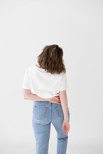 Load image into Gallery viewer, *Just Restocked!* The Mom Crop Tee | Antique White
