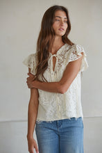 Load image into Gallery viewer, Coastal Lace Flutter Top
