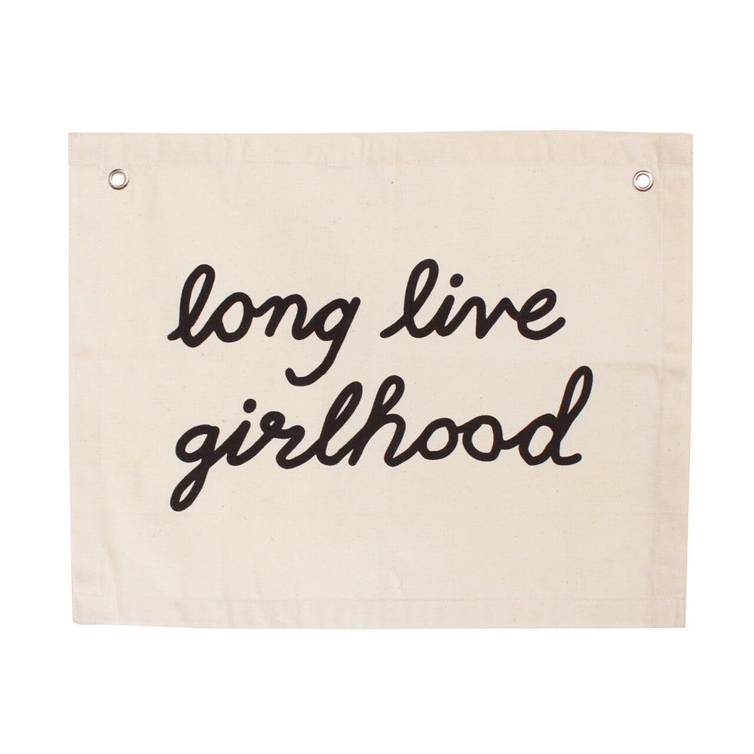 ‘Long Live Girlhood’ Canvas Banner