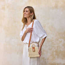 Load image into Gallery viewer, Ivory Rattan Petite Handbag
