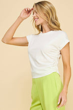 Load image into Gallery viewer, If She Loves Oriana Side Ruched Top Off White

