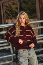 Load image into Gallery viewer, Clara Cardigan | Sangria/Taupe
