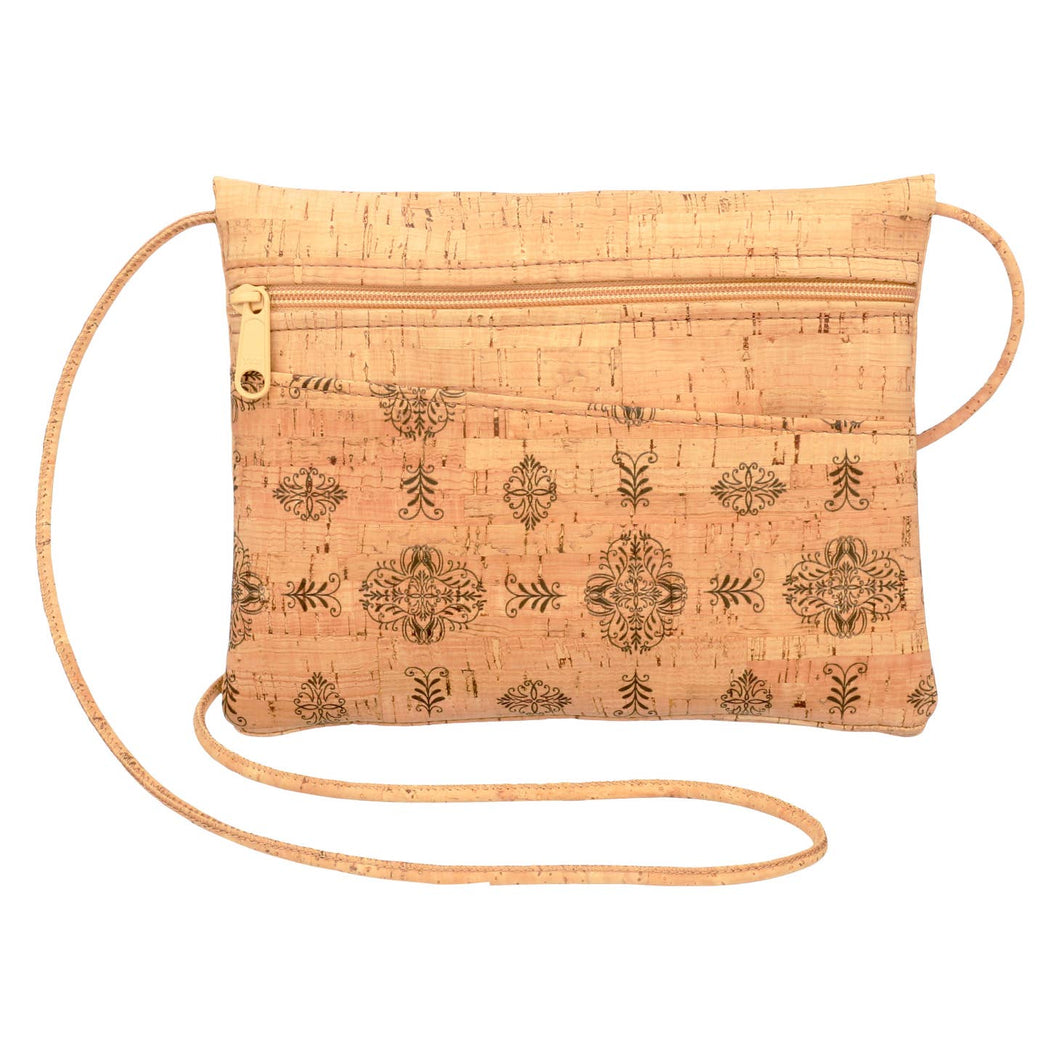 Natalie Therese 2-in-1 Cross Body + Hip Bag | Rustic Cork + Lexi Print Front