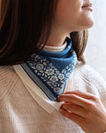 100% Silk Bandana Scarf | Santorini Floral China Blue Western