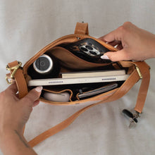 Load image into Gallery viewer, Elevate Mini Slingback Leather Bag | Chestnut Brown
