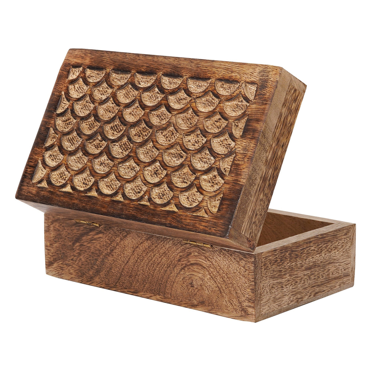 Mela Artisans Carved Scallop Boxes | 3 Sizes Available