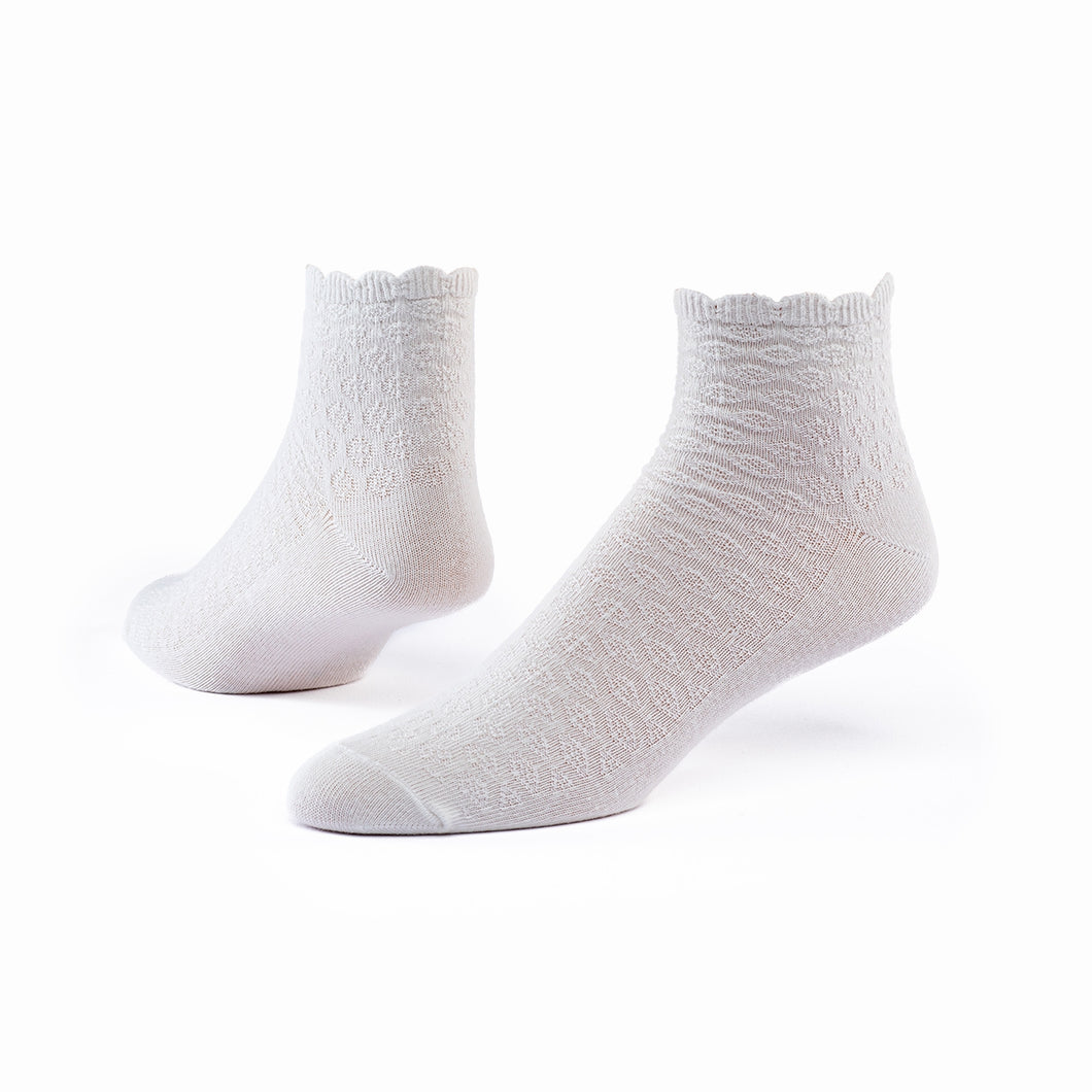 Organic Cotton Socks | Scallop Quarter