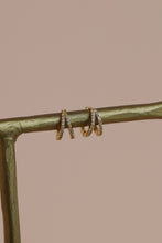 Load image into Gallery viewer, Double Cz Huggie Hoops
