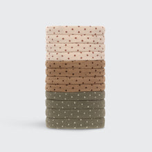 Load image into Gallery viewer, KITSCH Recycled Nylon Medium Polka Dot Elastics 12pc - Multi

