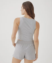 Load image into Gallery viewer, Pact Cool Stretch Cropped Lounge Tank | Heather Grey
