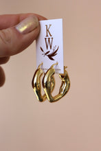 Load image into Gallery viewer, Organic Gold Hoops
