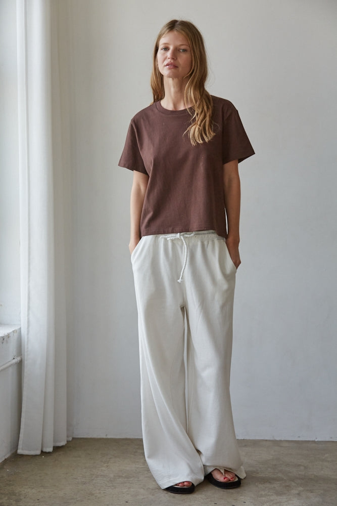 The Everyday Cotton Crew Tee | Brown