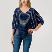 Load image into Gallery viewer, Sailor Top | Navy Stripe
