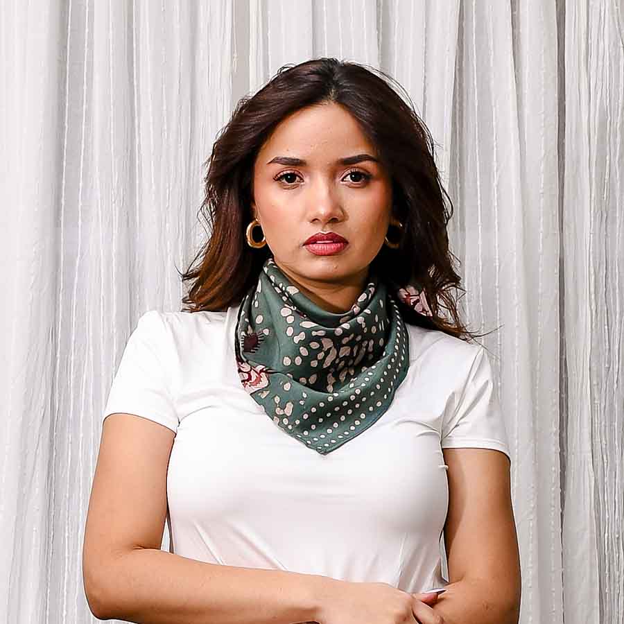 Ichcha Floral Green Bandana