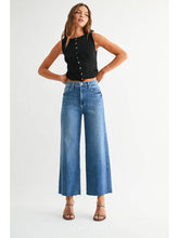 Load image into Gallery viewer, Just Black Denim Scissor Cut Wide Leg
