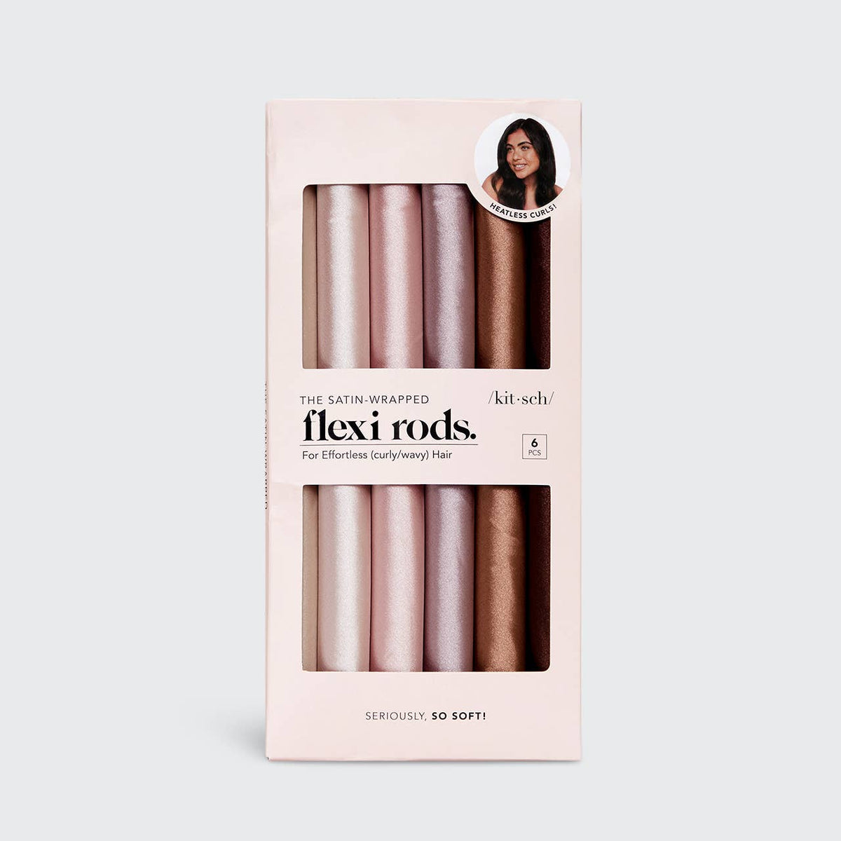 Satin Wrapped Flexi Rods 6pc Set | Rosewood