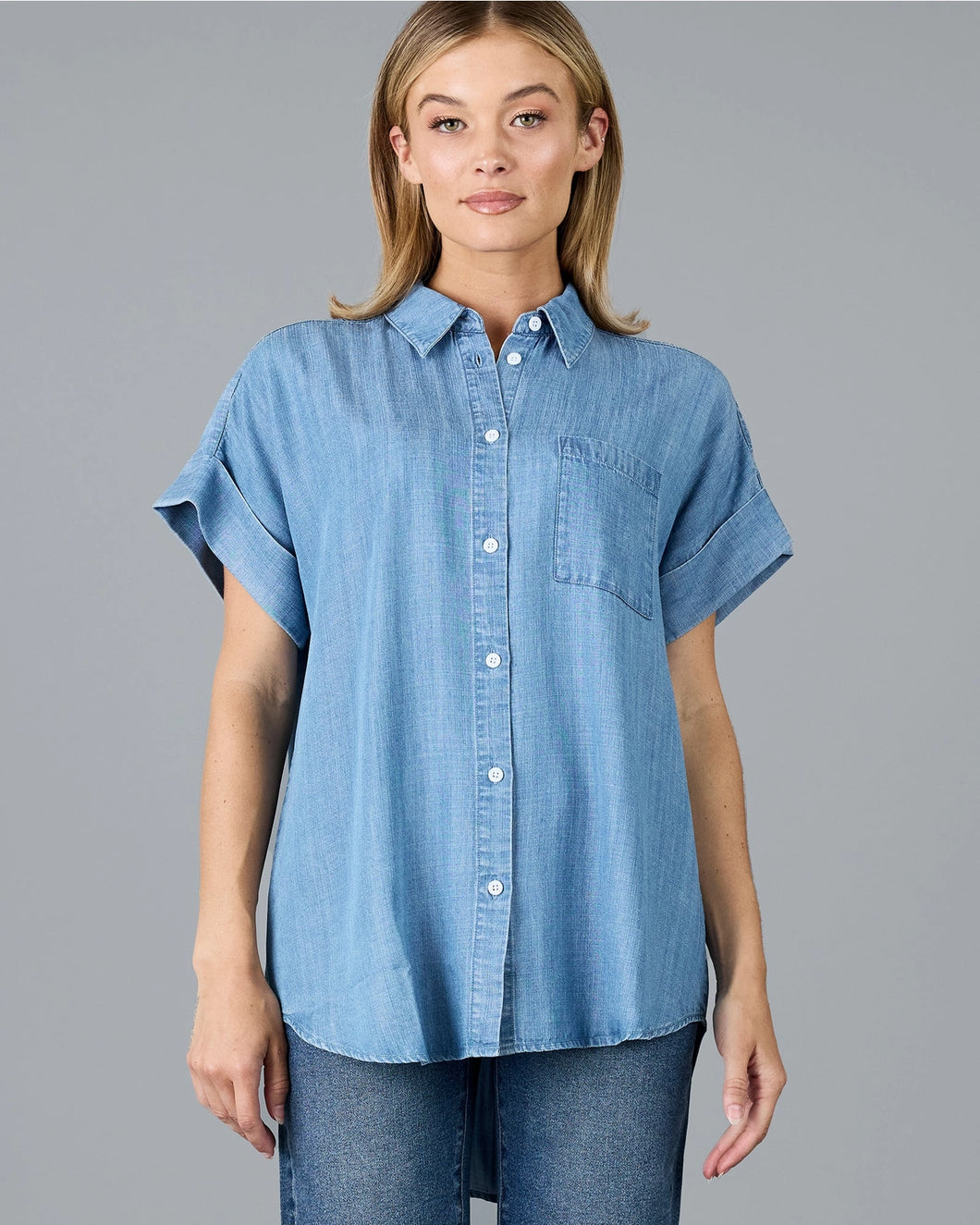 Laura Shirt | Medium Blue Wash