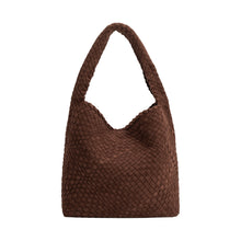 Load image into Gallery viewer, Melie Bianco Johanna Suede Vegan Shoulder Bag | Tobacco
