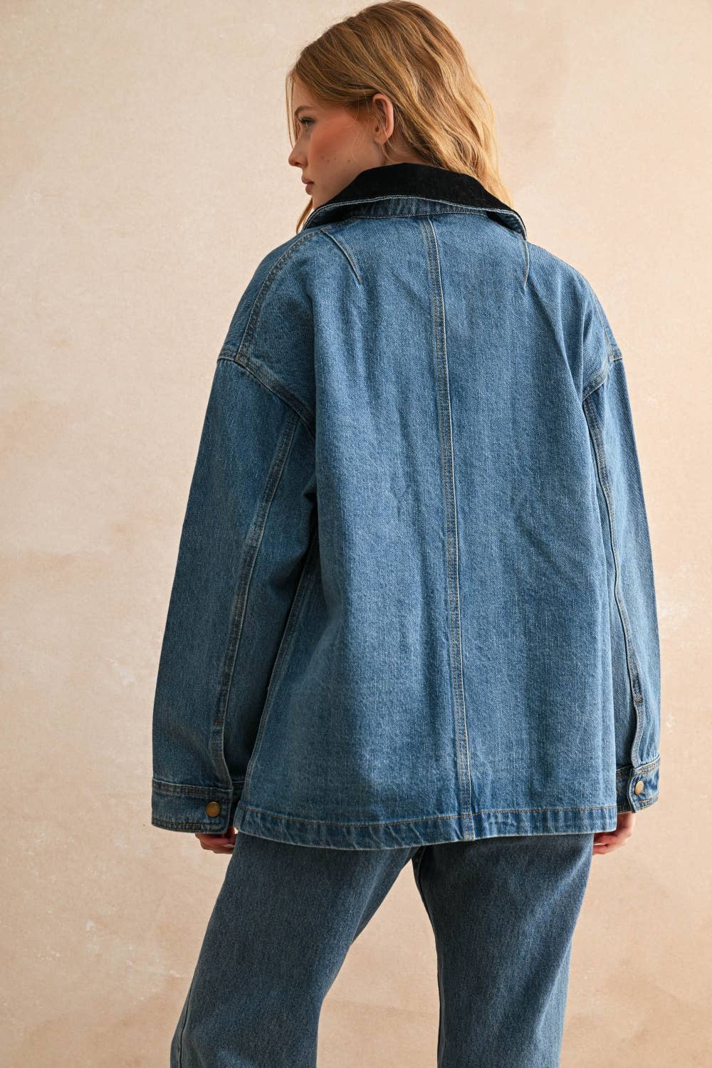 The Leroy Corduroy Collar Denim Utility Jacket