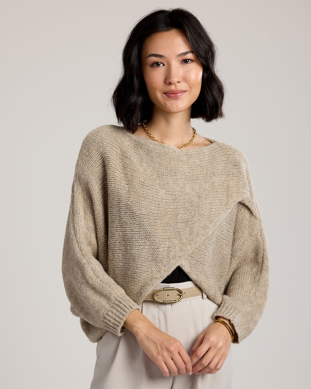 Alessandra Knit Wrap | Beige
