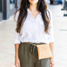 Load image into Gallery viewer, Natalie Therese 2-in-1 Cross Body + Hip Bag | Rustic Cork + Lexi Print Front
