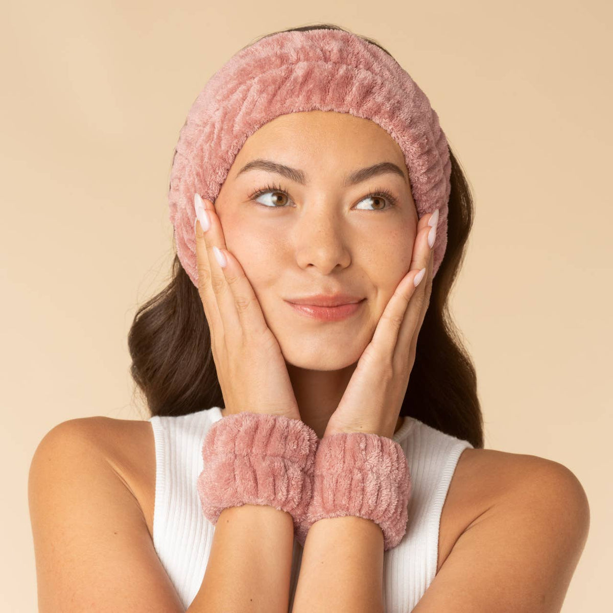 Spa Headband and Wristlets 3pc Set | Terracotta
