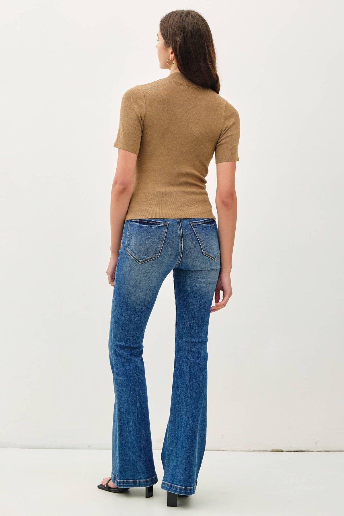 The Laurel Mock Neck Sweater Tee | Barley