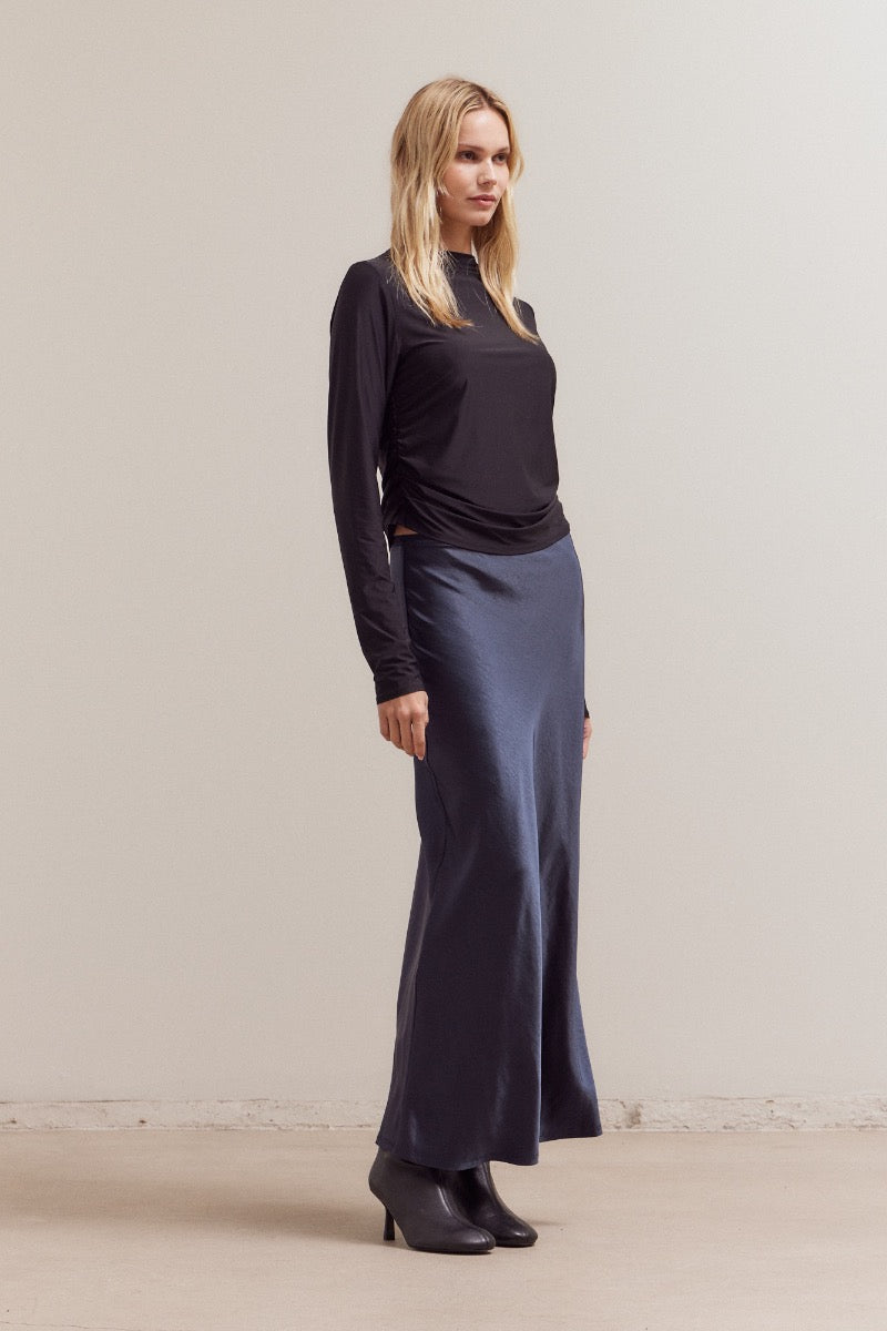 Lumen Satin Maxi Skirt | 2 Colors Available
